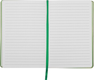 A5 notebook with colored edges, green