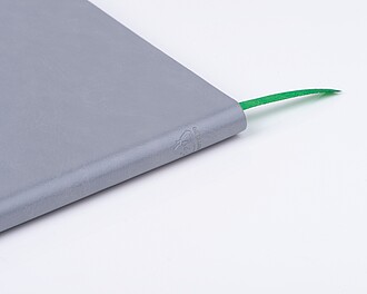 A5 notebook with colored edges, green