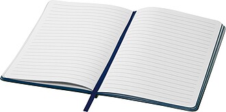 A5 notebook with colored edges, navy heather