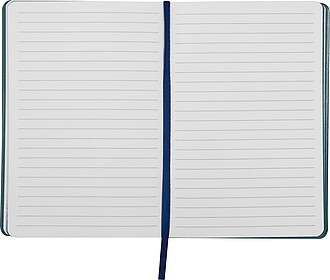 A5 notebook with colored edges, navy heather