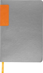 A5 notebook with colored edges, orange