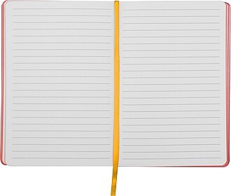 A5 notebook with colored edges, orange