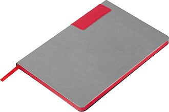 A5 notebook with colored edges, red