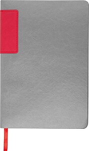 A5 notebook with colored edges, red