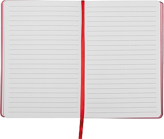 A5 notebook with colored edges, red