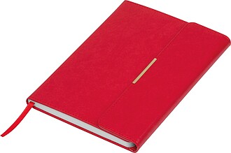 A5 notebook with magnetic closure, red