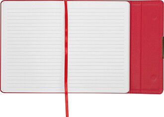 A5 notebook with magnetic closure, red