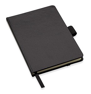 A5 notebook with pen, black