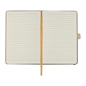 A5 notebook with recycled leather cover
