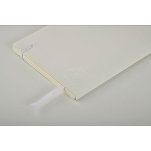 A5 notebook with soft recycled PU (81% recycled polyester and 19% PU) cover.