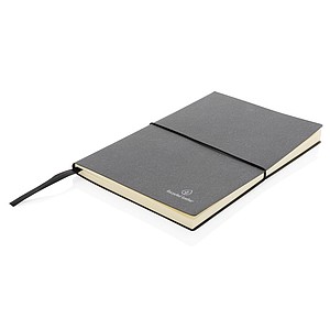 A5 recycled leather notebook,grey