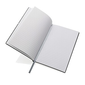 A5 recycled leather notebook, grey