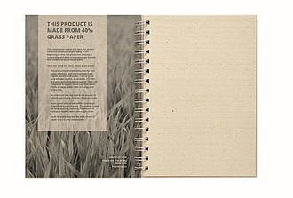 A5 ring notebook grass paper