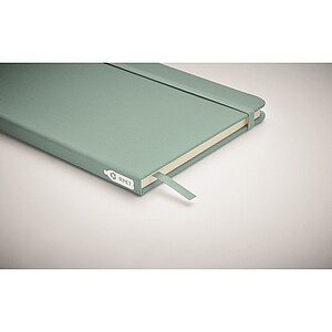 A5 RPET notebook 80 lined, petrol