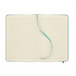 A5 RPET notebook 80 lined, turquoise