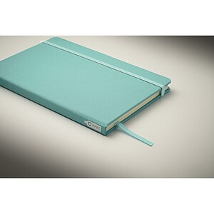 A5 RPET notebook 80 lined, turquoise