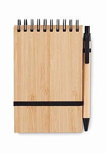 A6 bamboo notepad set
