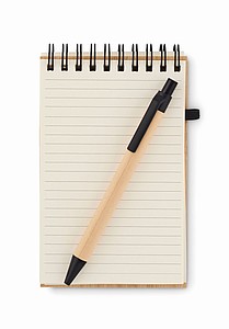 A6 bamboo notepad set