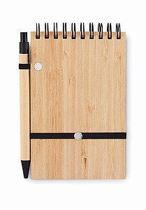 A6 bamboo notepad set