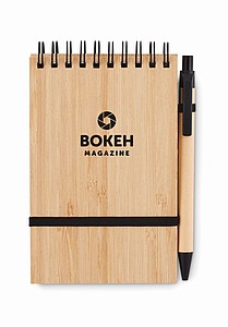 A6 bamboo notepad set