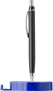 ABS magnet pen holder and mobile phone holder, including ballpen. Blue ink. Packaged in gift box.