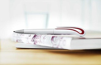 ABS twist ball pen, red