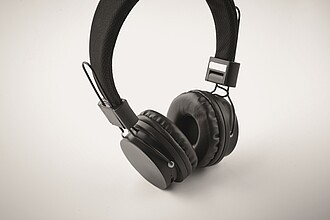 ABS wireless foldable headphone, black