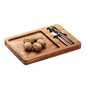 Acacia nut cracker set