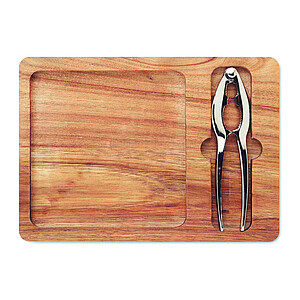 Acacia nut cracker set