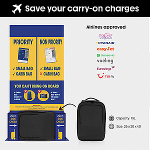 Ace Aware™ RPET Free On Board travel pack, navy
