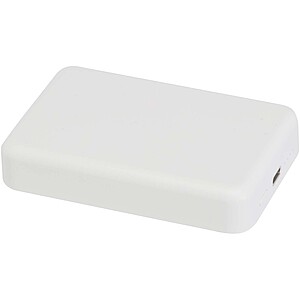 Acrab 10.000 mAh 15W magnetic wireless power bank with 20W PD - made from recycled plastic, white