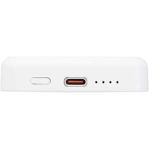 Acrab 5000 mAh 15W magnetic wireless power bank with 20W PD - made from recycled plastic, white
