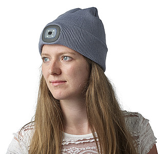 Acrylic beanie with COB light
