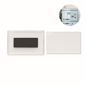 Acrylic photo magnet rectangula, transparent