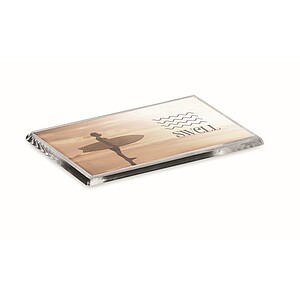 Acrylic photo magnet rectangula, transparent