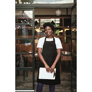 Adjustable kitchen apron, black