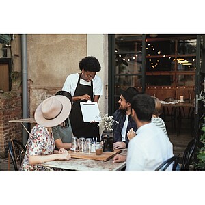 Adjustable kitchen apron, black