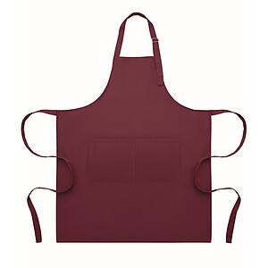 Adjustable kitchen apron, burgundy