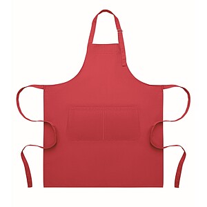 Adjustable kitchen apron, red