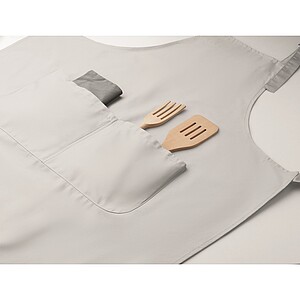 Adjustable kitchen apron, white