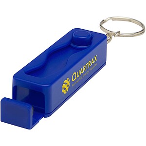 Aggia recycled plastic phone stand with fidget toy, royal blue