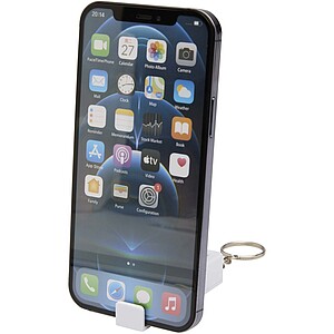 Aggia recycled plastic phone stand with fidget toy, white