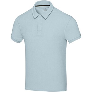 Akoya GRS recycled terry unisex polo, cloud blue