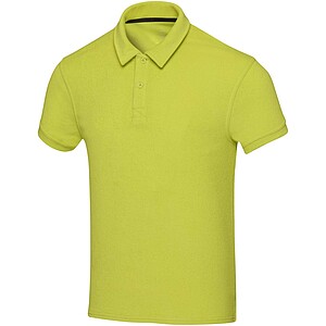 Akoya GRS recycled terry unisex polo, lime