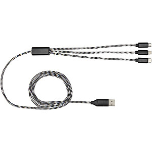 Alphecca recycled aluminium and RPET 5-in-1 charging cable