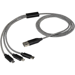 Alphecca recycled aluminium and RPET 5-in-1 charging cable