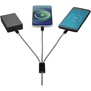 Alphecca recycled aluminium and RPET 5-in-1 charging cable