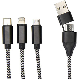 Alphecca recycled aluminium and RPET 5-in-1 charging cable