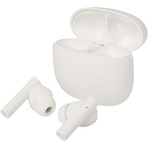 Alterf recycled plastic True Wireless Bluetooth® headset with silicone eartips, white