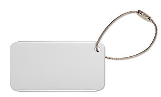 Aluminim luggage tag, matt silver